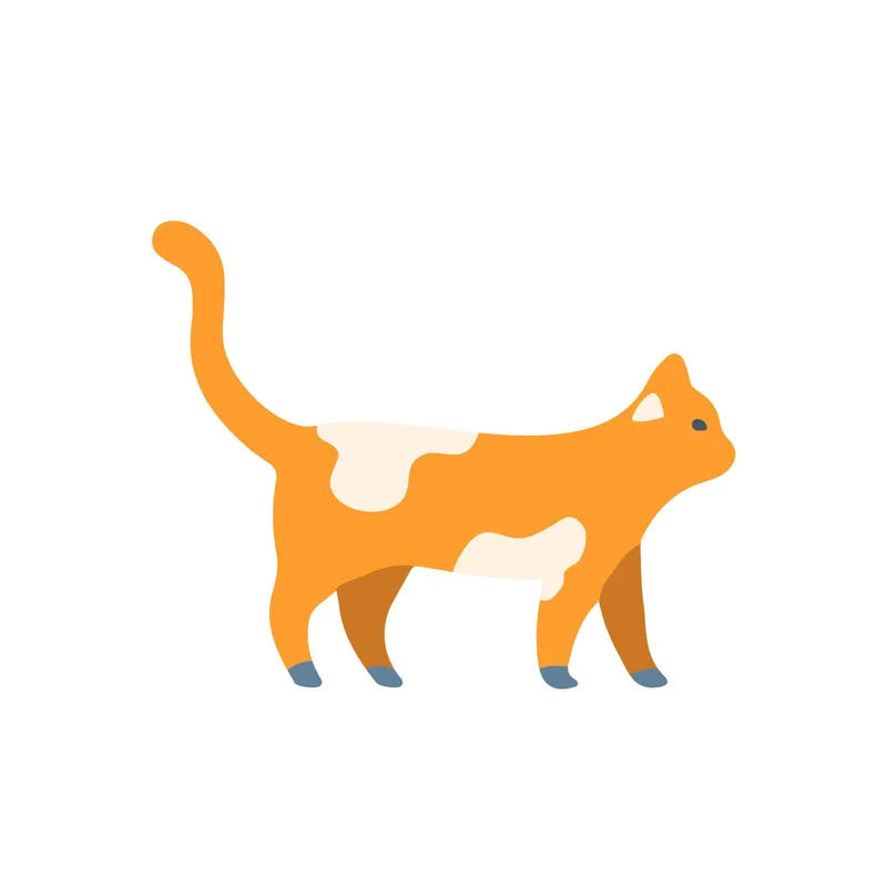 cat: orange tabby side view
